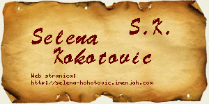 Selena Kokotović vizit kartica